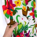 Handmade Tie Waist Antelope Mini Dress White Green S Photo 12