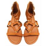 Chinese Laundry Tan Cutout Cut-Outs Flat Sandals 6 Photo 1