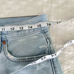 Madewell  Relaxed Denim Short 25 Light Wash w Raw Hem Frayed Edges Multi Button Fly  Photo 3