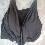 Cacique Swim by  Wrap around black Plunge bathing suit top Photo 1