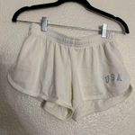 Brandy Melville John Galt USA embroidered cream drawstring sweat shorts size S Photo 0