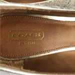 Coach NWOB Marah Glitter Bow Slip On Loafers Flats Sz 8.5 Metallic Gold Shoes Photo 8