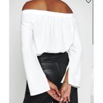 Reformation Women's Off The Shoulder Byron Top Blouse White Long Sleeve Size XS Photo 1