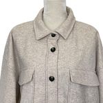 BeachLunchLounge BeachLunchLonge Taya Drop Shoulder Jacket Women’s Size XL Oatmeal Shacket Photo 2