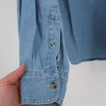 Vtg American Flag Hand Painted Denim Shirt Americana Art to Wear‎ Western Size M Blue Size M Photo 3