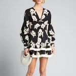Alexis  Rimini‎ Tassel Embroidered Floral Black and White Mini Dress Size S Photo 13