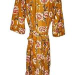 Bleuh Ciel  FloralMustard Yellow Robe Size M Photo 0
