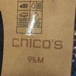 Chico's  Woven Criss Cross Block Heel Sandals Blue Slip On Size 9.5 MSRP $148 Photo 7