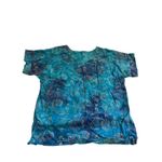 Womens Uniform Scrub Med Blue Seahorse Shells ocean Top Size 6 Photo 1