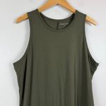 Universal Standard  Tank Midi Dress Women's M Olive Green Stretch Granola Girl Photo 2