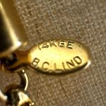 Vintage B.C. Lind 14K GE purple beaded triple strand Necklace Gold Photo 5