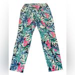 Lilly Pulitzer  Kelly Skinny Ankle Pants 8 Maldives Green Tropical Print Stretch Photo 2