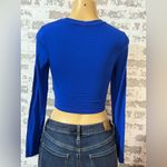 SheIn  Royal Blue Long Sleeve Crop Top Photo 2