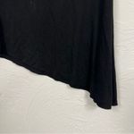 Miss Me  Black Asymmetrical Tee Shirt Womens S Y2K Gold & Silver Sequin Leaf Photo 5