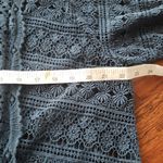 Johnny Was  Blue Chic Trendy Floral Crochet Knit Boho Feminine Cardigan Size M Photo 3