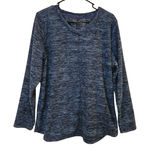 st. john's bay  Blue V-Neck Pullover Classic Long Sleeve T-Shirt Casual Size XL Photo 0