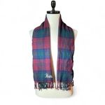 Harvard Tartan Plaid Lambswool Scarf Embroidered Initials Made in Scotland Photo 1