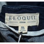 Eloquii  Women's Dark Wash Denim Wide Leg Blue Jeans Size 22L High Rise Casual Photo 5