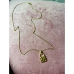 Banana Republic  Gold Padlock Pendant Necklace Lock Chain Layering Jewelry OS Photo 1