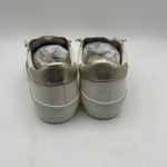 DOLCE VITA Zina Leather Sneaker Women's Size 7.5 White/Gold White Photo 2