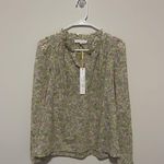 House of Harlow 1960 Ruffle Neck Josepha Pink Print Top XS Photo 2