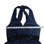 David's Bridal David’s Bridal Dark Navy Blue Sleeveless Bridesmaids Dress Gown size 4 Photo 2