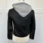 BLANK NYC  Faux Leather Hooded Crop Moto Jacket Photo 7