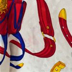 Vintage Don Elle Silk Colorful Equestrian Polka Dot Print Button Photo 7