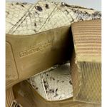 Fergalicious Snakeskin Print Ankle Booties Block Heel Harness Detail Boots Zip 9 Photo 12