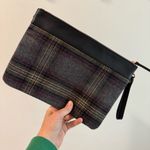 British Bag Company Tweed Wool Blend Wristlet with Card Wallet Gray Photo 2