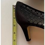 Adrianna Papell Vintage Black Bedazzled Peep Toe Heels Women's Size 10 Photo 4