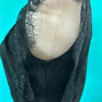 ZARA  black lace pleated crop top in size small Photo 2