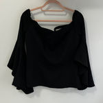 Boston Proper  Black Bell Sleeve Off Shoulder Top Photo 0