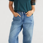 Universal Standard  Tee Rex Peruvian Pima Cotton T Shirt in Deep Sea Green Size X Photo 0