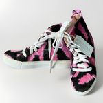 Elysian Silk Velvet Electric Pink & Jet Black High Tops 36 /5.5 New Photo 3