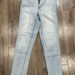 American Eagle Jeans Women 00 Blue Mom Straight Jean High Rise Denim Stretch 90s Photo 0