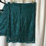 Xtraordinary  Set Green Lace Crop Top with Midi Skirt Formal Party Holiday Size 9 Photo 6