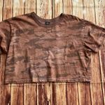 Wild Fable Women’s Short Sleeve Crew Neck Brown Camo Crop Top Size XL Photo 2