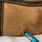 Franco Sarto BROWN SUEDE/LEATHER PURSE WITH INSIDE SMARTLYTE 12.5”X15” PREOWNED Photo 12
