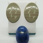 Vintage Retro Tan, Pink, & Cream Earrings Tan Photo 1