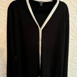 Van Heusen Women's Black Blouse with White Trim - Size XL Photo 0
