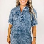 Medium Blue Denim Shirt Dress Size XL Photo 0