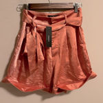Lulus NWT Lulu’s Satin Paperbag High Waisted Belt Shorts- Size Small Photo 0