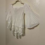 Elegant White Off Shoulder Flare Lace Top | Shirt Photo 1