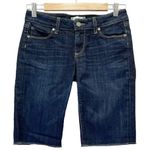 Paige Denim Bermuda Shorts in Warner Long Jean Shorts Dark Wash Size 24 | 00 Photo 5