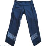 Lululemon If You’re Lucky Black & Heathered Gray Crop Capri Leggings Size 4 Photo 3