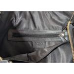 BCBG Paris Black Studded Tote Bag Boho Purse Edgy Gold Photo 6