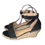 Talbots Espadrilles Womens 6.5 Used Black Leather Photo 0