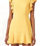 Amanda Uprichard Emery Ruffle A-Line Mini Dress in Yellow marigold Photo 0