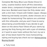 Lulus Navy Blue Lace Skater Dress Photo 6